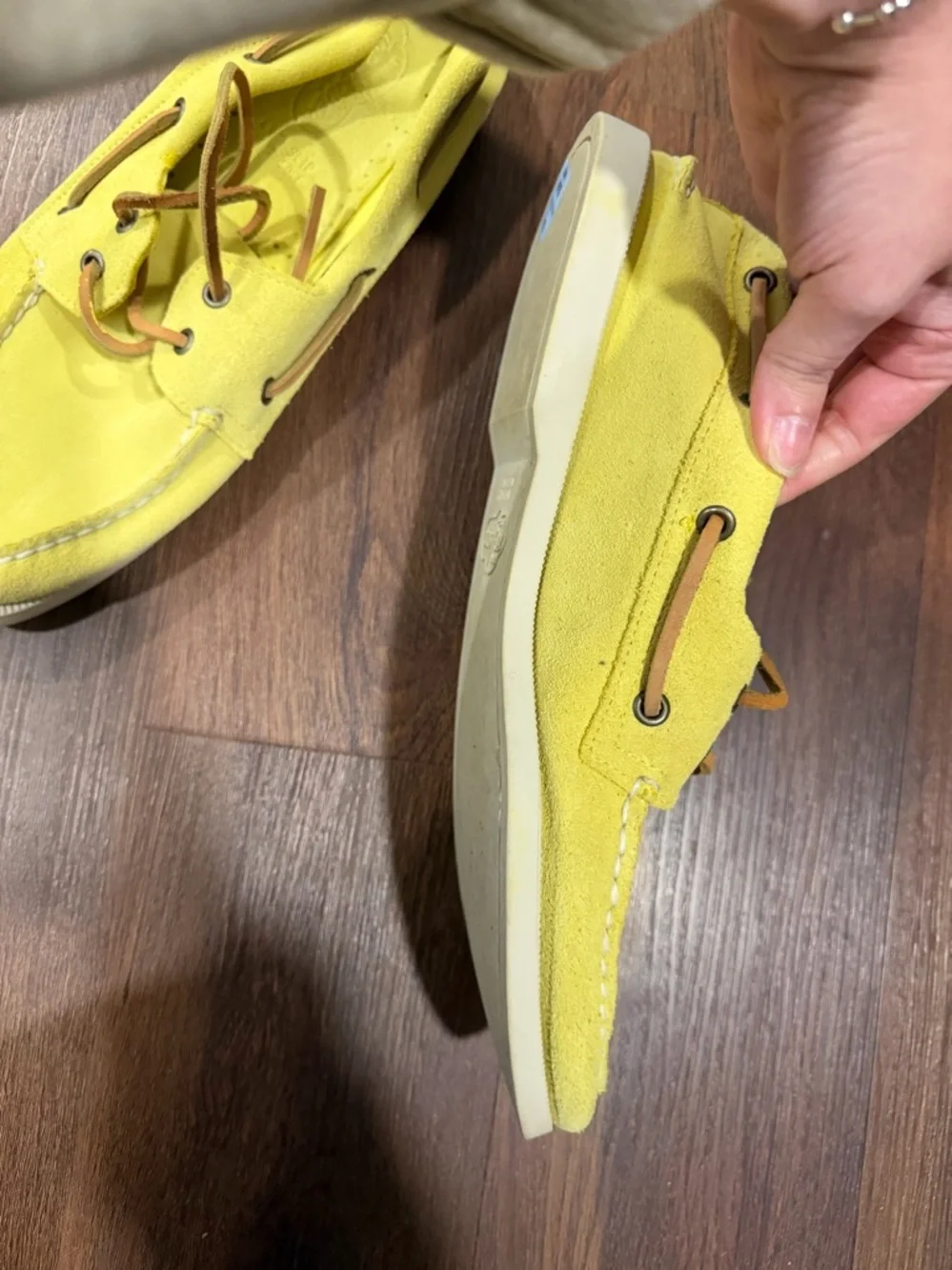 Rare butter Sperry Top-Sider] SUEDE DECK SHOES | YELLOW $200 spring men’s